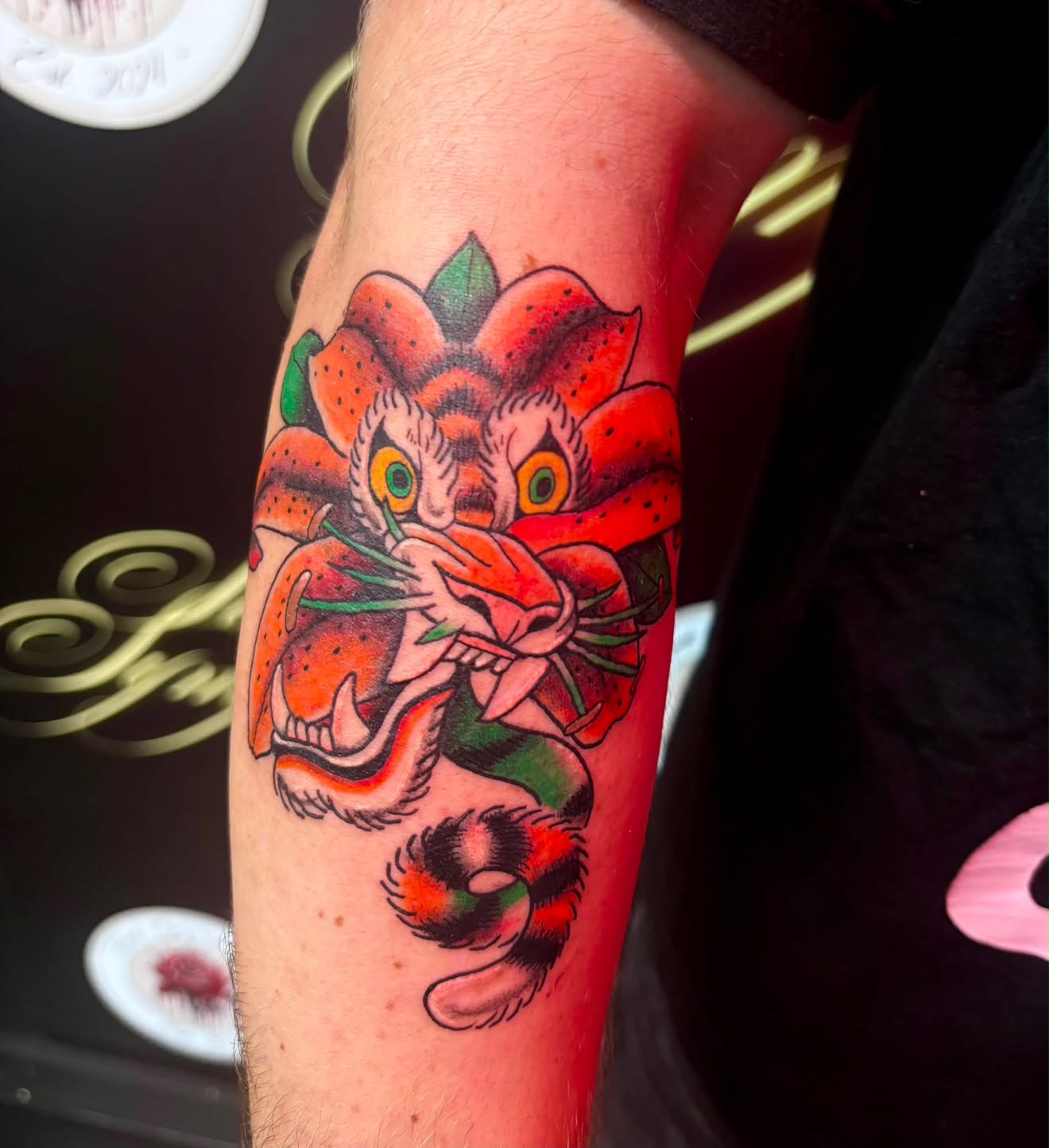 Bold blackwork tattoo by Sarah