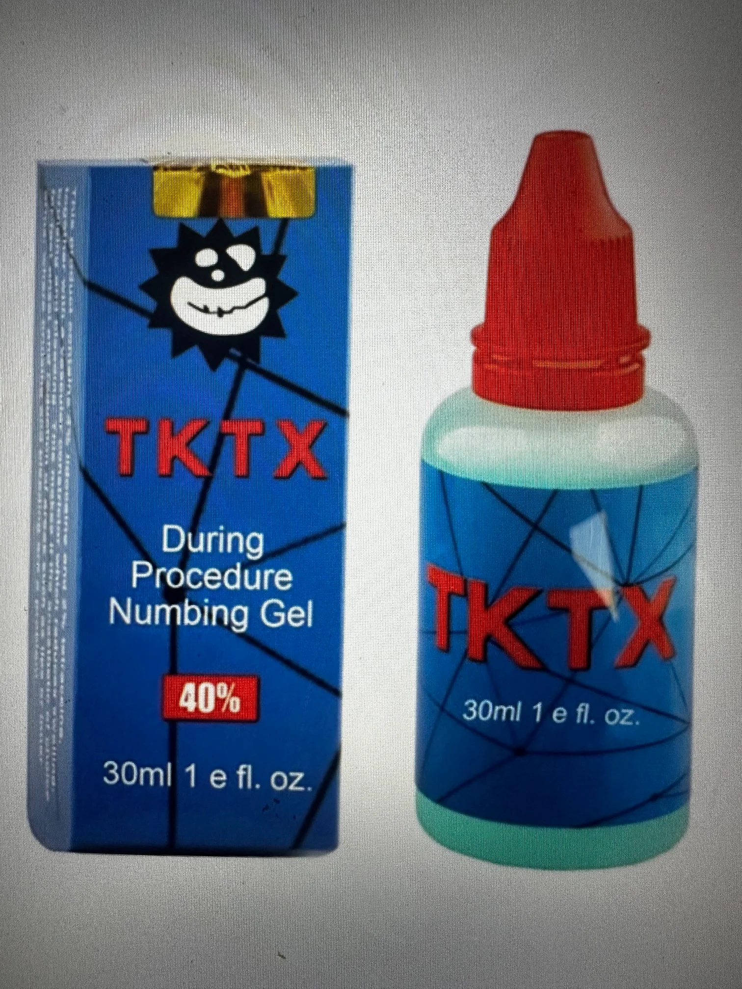 TKTX during-procedure numbing gel, 40% strength