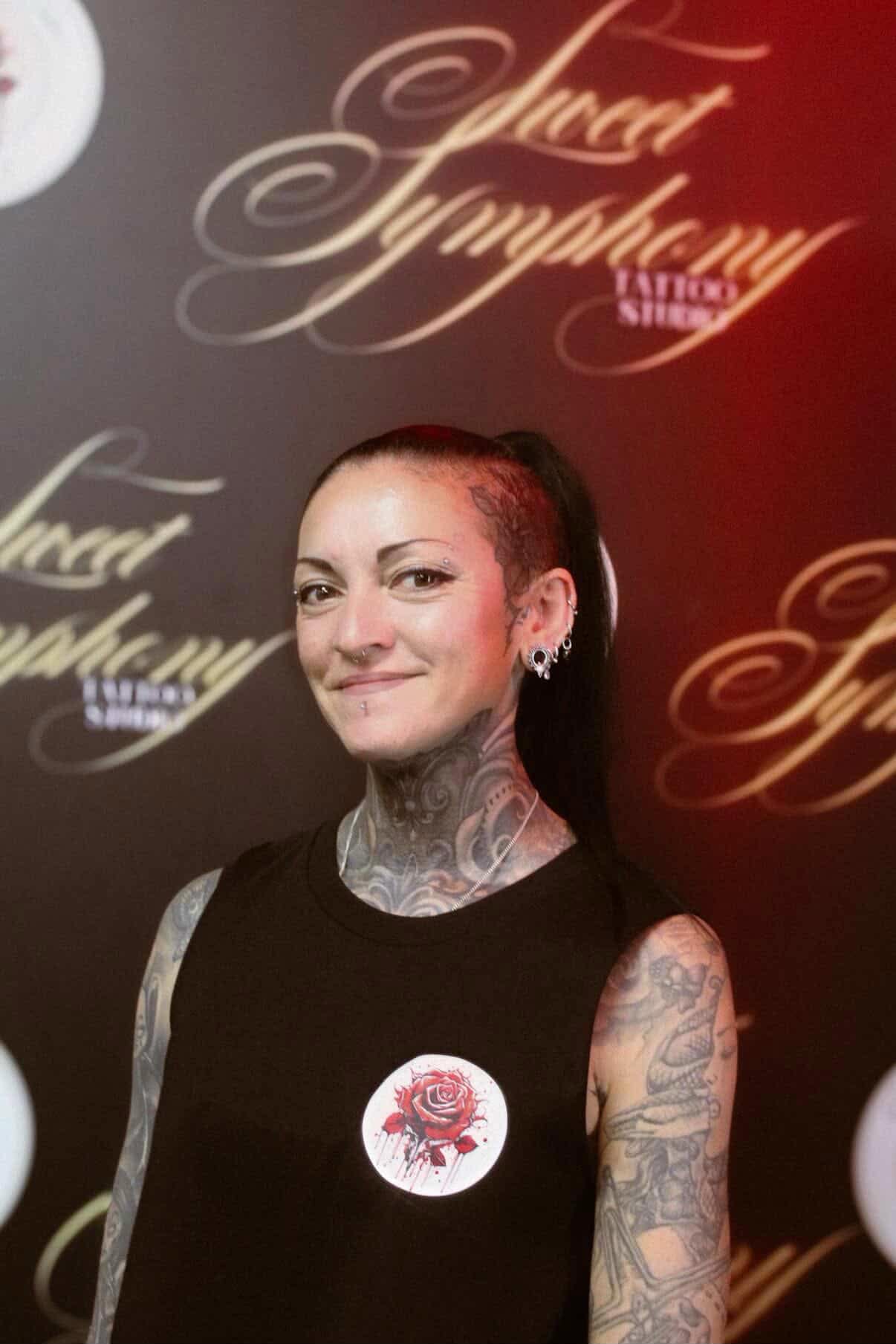 Tracy tattoo artist at Sweet Symphony Tattoo
